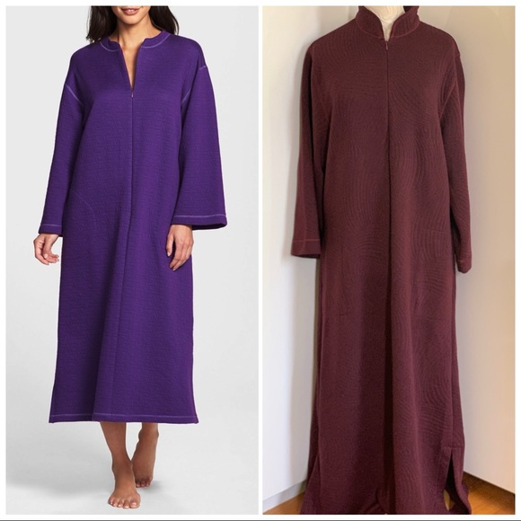 natori zip front robes